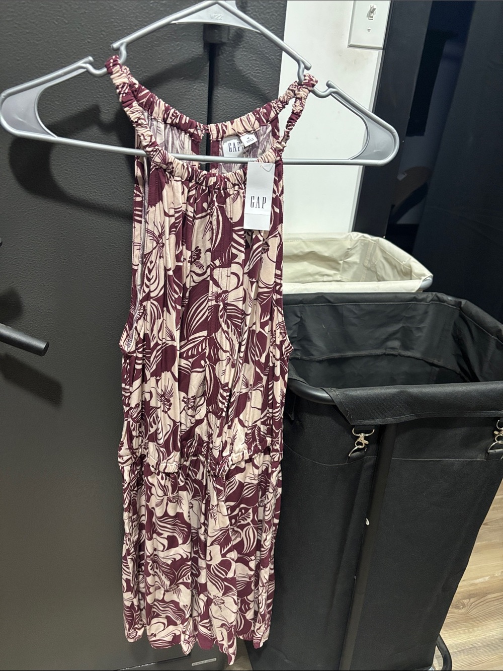 NWT GAP Burgundy and Cream Floral womens One-Piece Romper